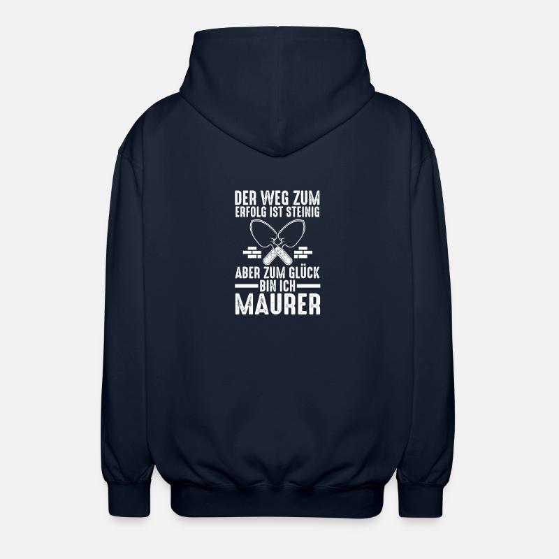 Master Bricklayer Journeyman Bricklayer - Unisex Hooded Jacket - navy