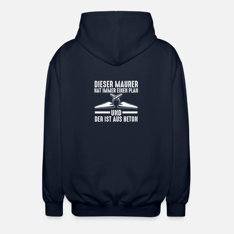 Maître maçon Compagnon maçon - Veste à capuche unisexe - marine
