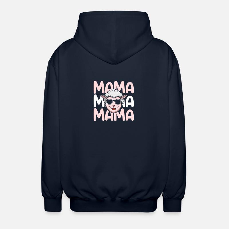 Schaf Mama Mutter Schafe - Unisex Kapuzenjacke - Navy