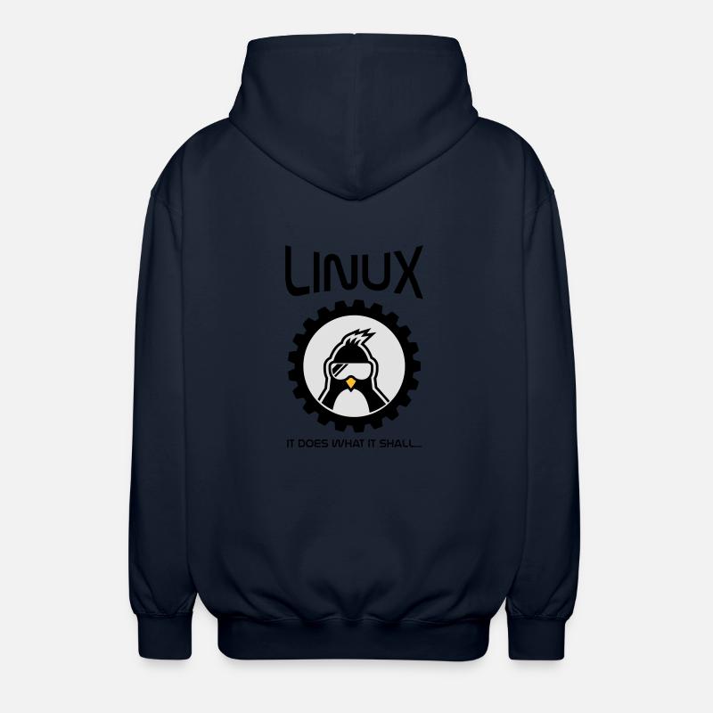 linux tut was es soll - Unisex Kapuzenjacke - Navy