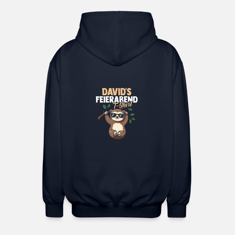 Faultier David - Unisex Kapuzenjacke - Navy