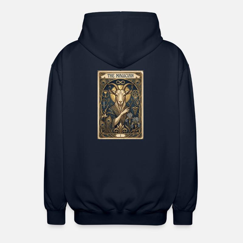 La chèvre, le magicien - Veste à capuche unisexe - marine