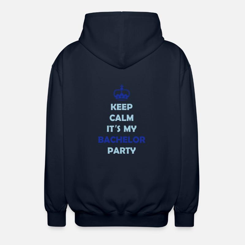 keep_calm_bachelor_party_2 - Unisex Kapuzenjacke - Navy
