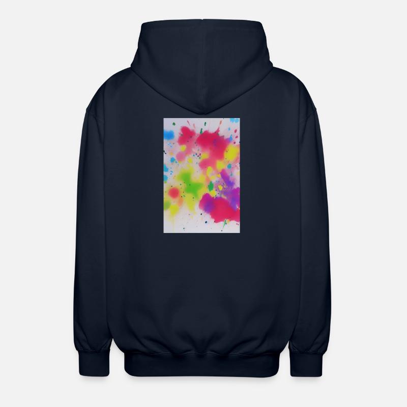 Bunte Farbspritzer - Unisex Kapuzenjacke - Navy
