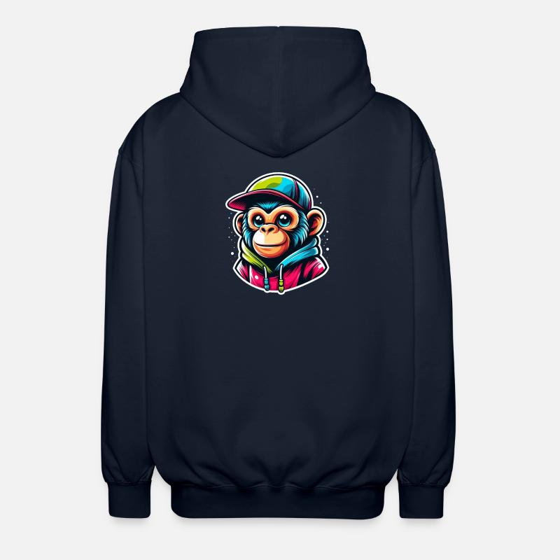Casquette à capuche Monkey - Veste à capuche unisexe - marine