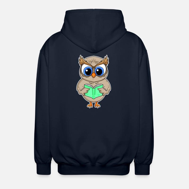 Reading Book Books Reader Gift - Unisex Hooded Jacket - navy
