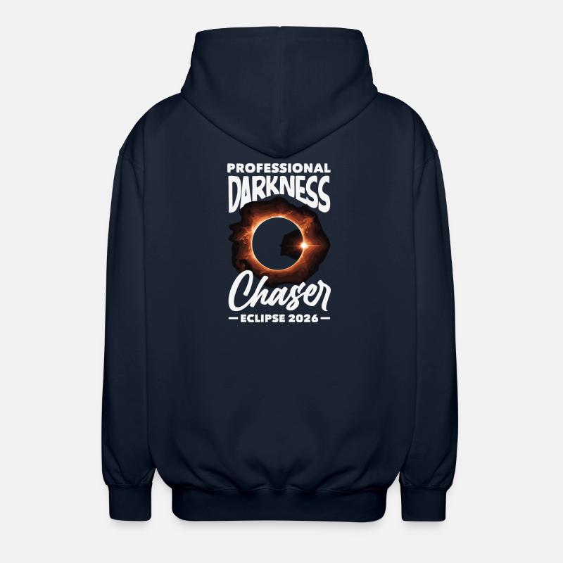 Solar eclipse 2026, August 12 - Unisex Hooded Jacket - navy