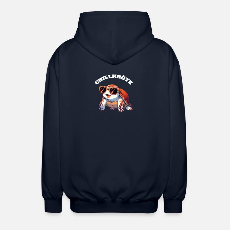 Chill Toad Turtle - Unisex Hooded Jacket - navy