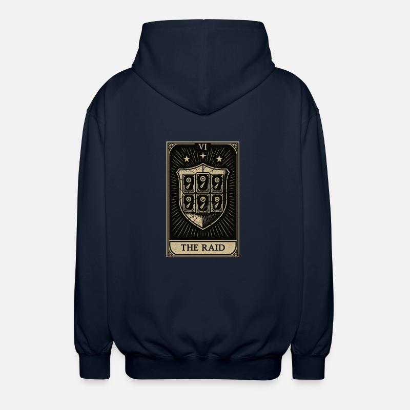 Tarot Datahoarding: Der RAID-Schutz - Unisex Kapuzenjacke - Navy