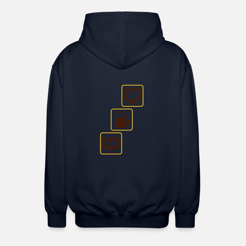cool_design_drinking_team_brezeln_bier_k - Unisex Kapuzenjacke - Navy