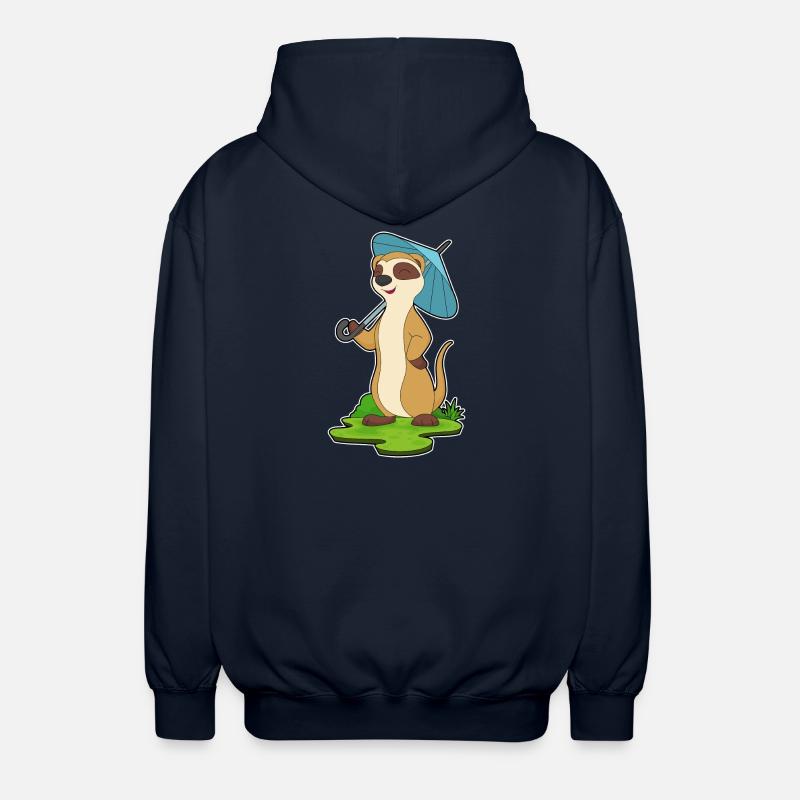 Erdmännchen Regenschirm - Unisex Kapuzenjacke - Navy