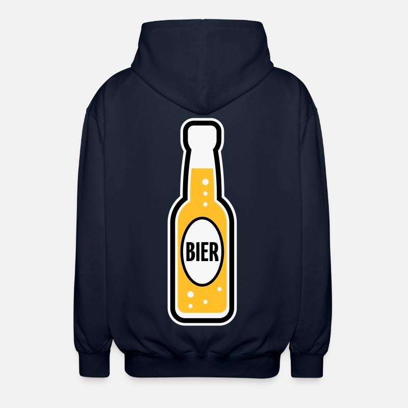 Bierflasche (Bier / Bierchen / POS 3C) - Unisex Kapuzenjacke - Navy