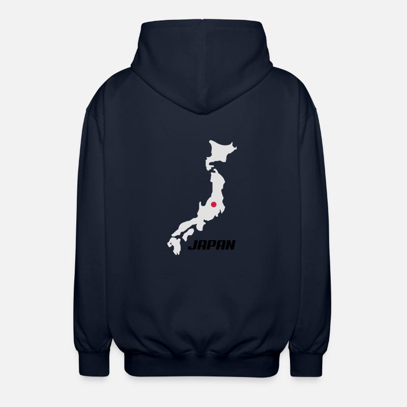 japan3 - Veste à capuche unisexe - marine