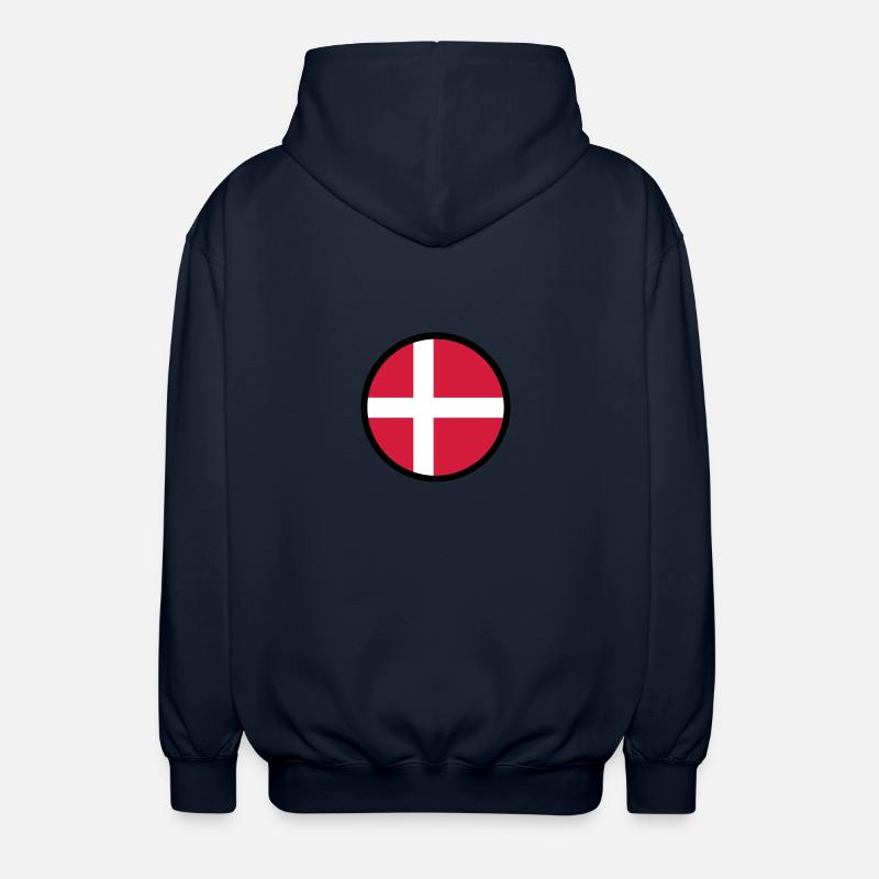 Markiert durch Dänemark - Unisex Kapuzenjacke - Navy