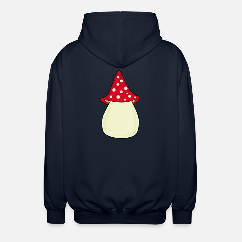 Mushroom Toadstool Pattern Personalizable Gift - Unisex Hooded Jacket - navy