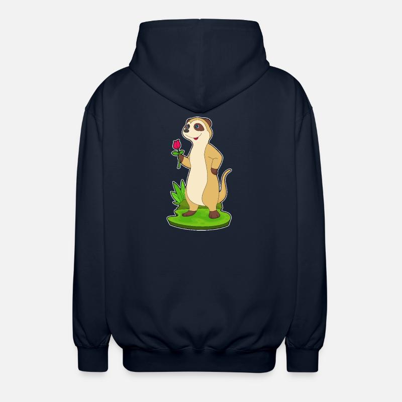 Suricate Rose Fleur - Veste à capuche unisexe - marine