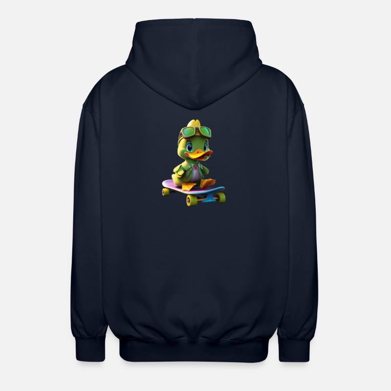 Skating Duck 2 - Unisex Hooded Jacket - navy