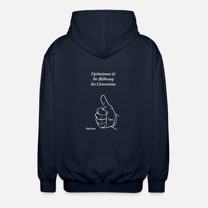 Optimismus - hell - Unisex Kapuzenjacke - Navy