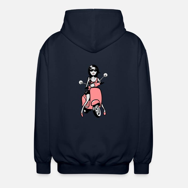 motorroller mädchen style look - Unisex Kapuzenjacke - Navy