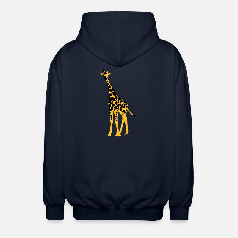 giraffe - Unisex Hooded Jacket - navy