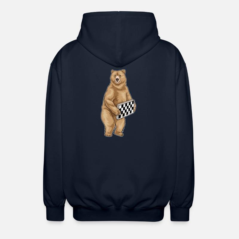 Ours Échiquier Echecs - Veste à capuche unisexe - marine