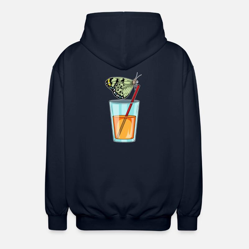 Jus de papillon - Veste à capuche unisexe - marine