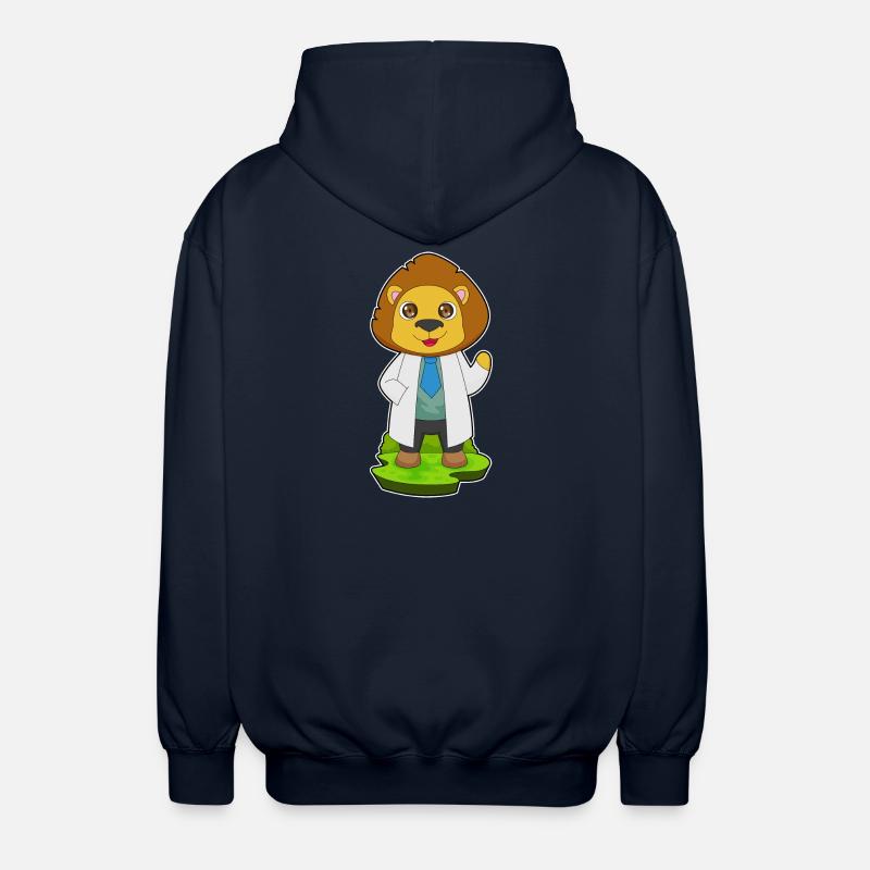 Löwe Arzt Arztkittel - Unisex Kapuzenjacke - Navy