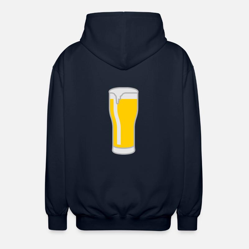 bier_glas_3c - Unisex Kapuzenjacke - Navy