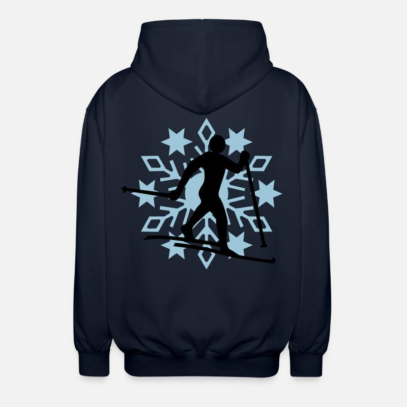 Flocon de neige ski de fond - Veste à capuche unisexe - marine