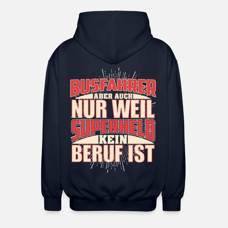 Busfahrer Superheld - Unisex Kapuzenjacke - Navy