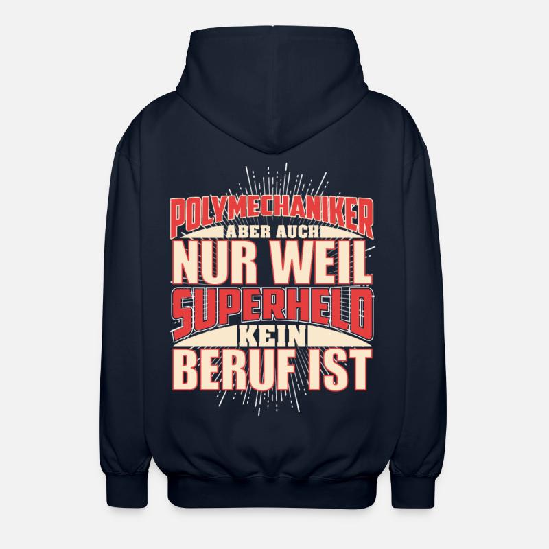 Polymechaniker Superheld - Unisex Kapuzenjacke - Navy