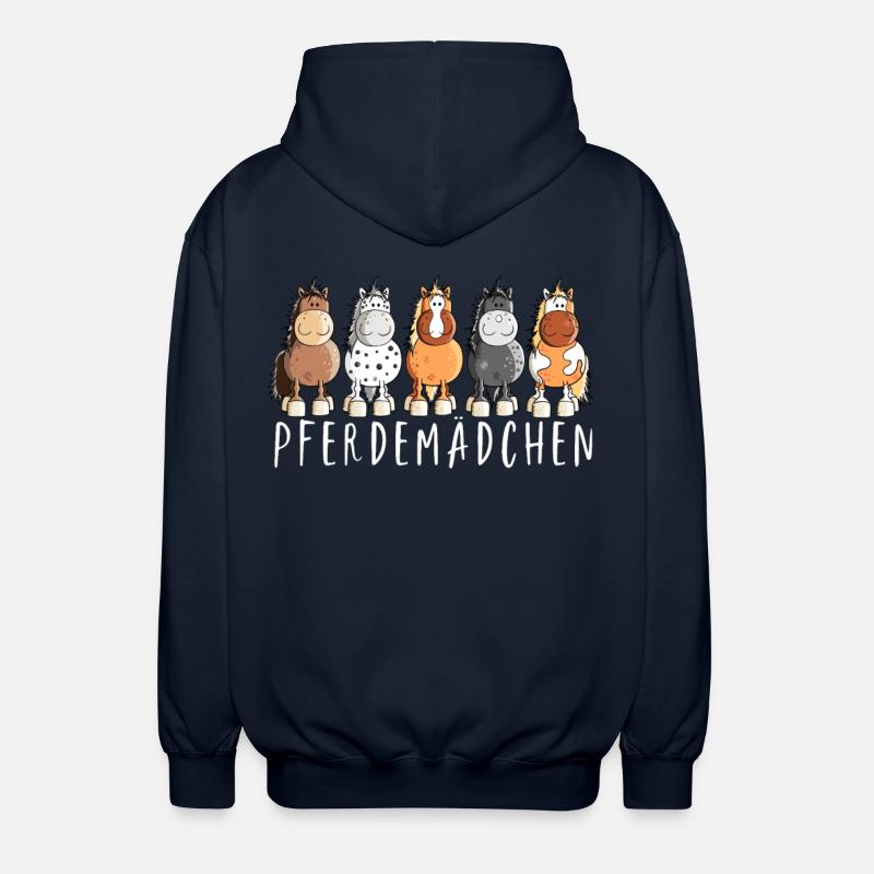 Pferdemädchen I Pferde Comic - Unisex Kapuzenjacke - Navy
