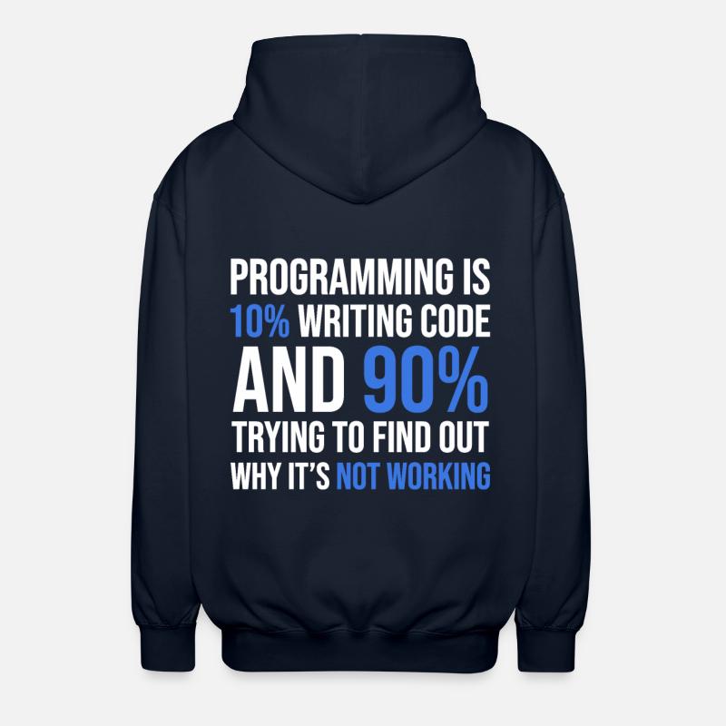 Code Debugging Humor T-Shirt Design - Unisex Kapuzenjacke - Navy