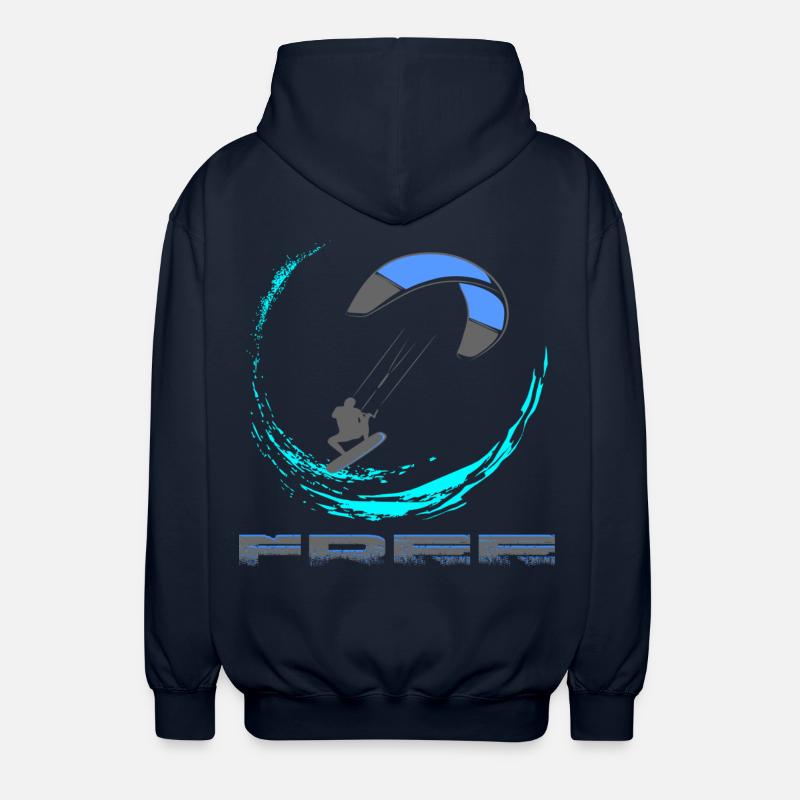 Kitesurfing - Unisex Hooded Jacket - navy