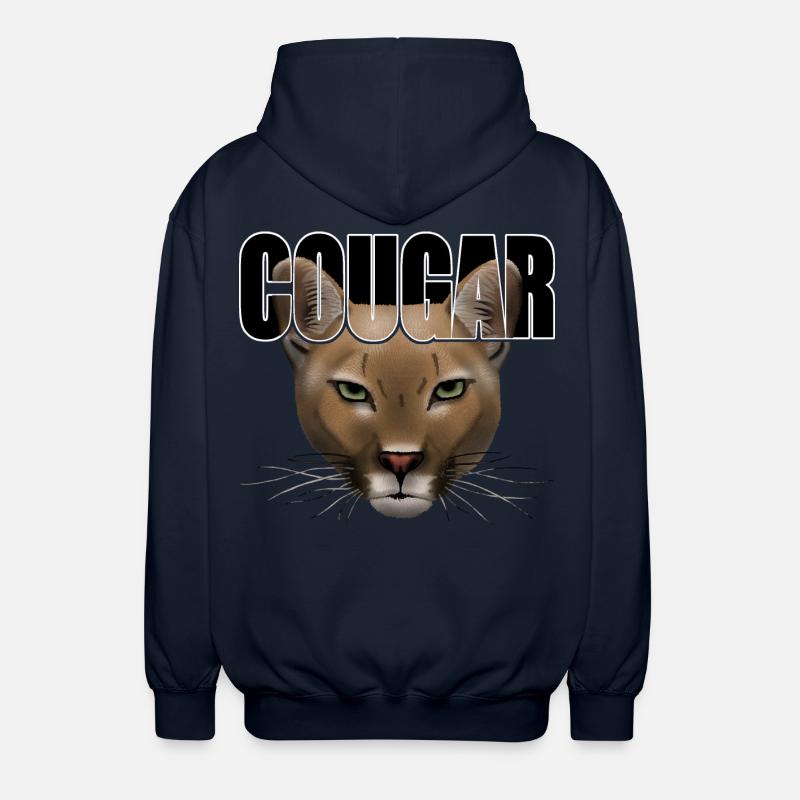 Cougar script R6Z - Unisex Hooded Jacket - navy