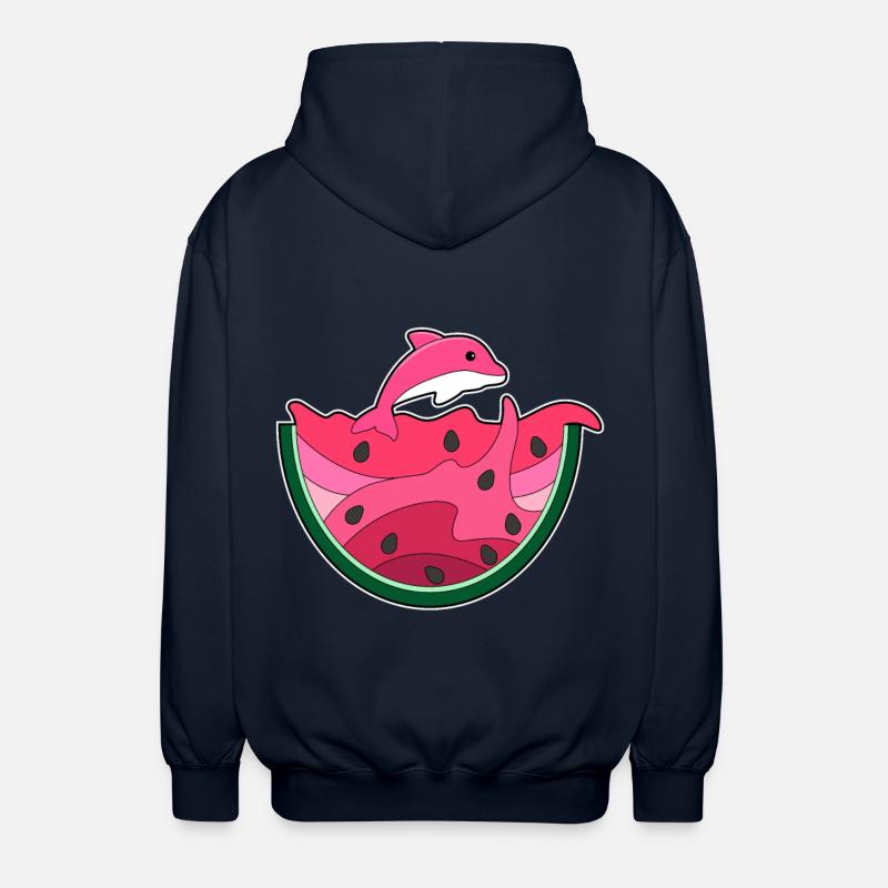 Dauphin à la pastèque - Veste à capuche unisexe - marine