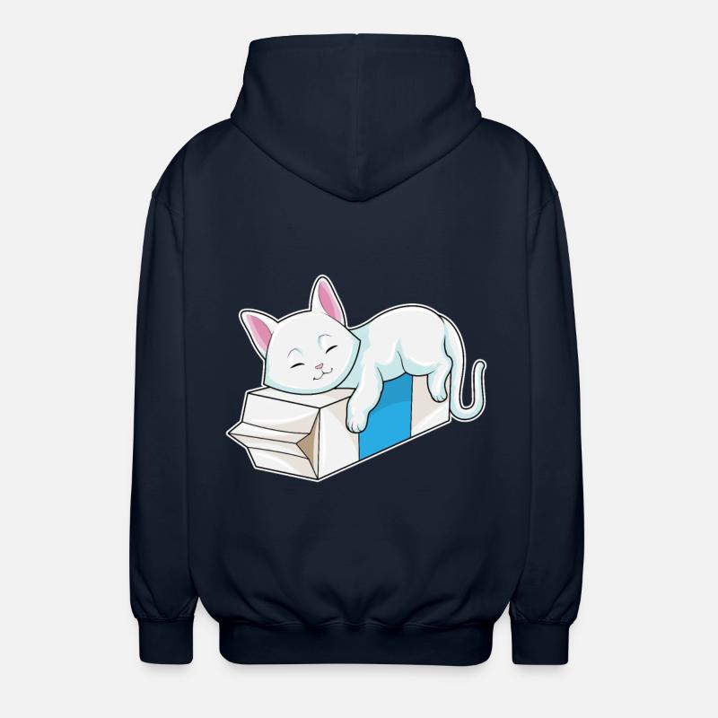 Chat au lait - Veste à capuche unisexe - marine