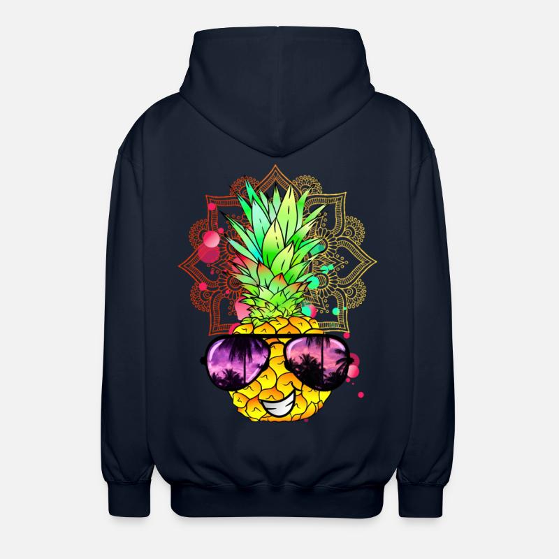 Ananas Mandala - Unisex Kapuzenjacke - Navy