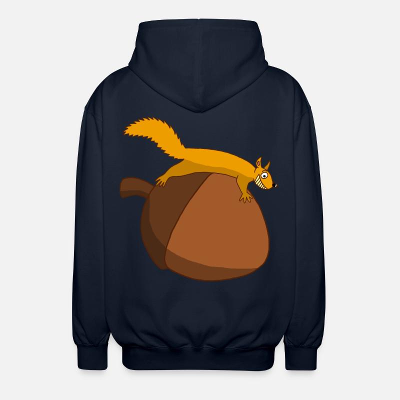 Das Eichhörnchen gegen die Eichel - Unisex Kapuzenjacke - Navy