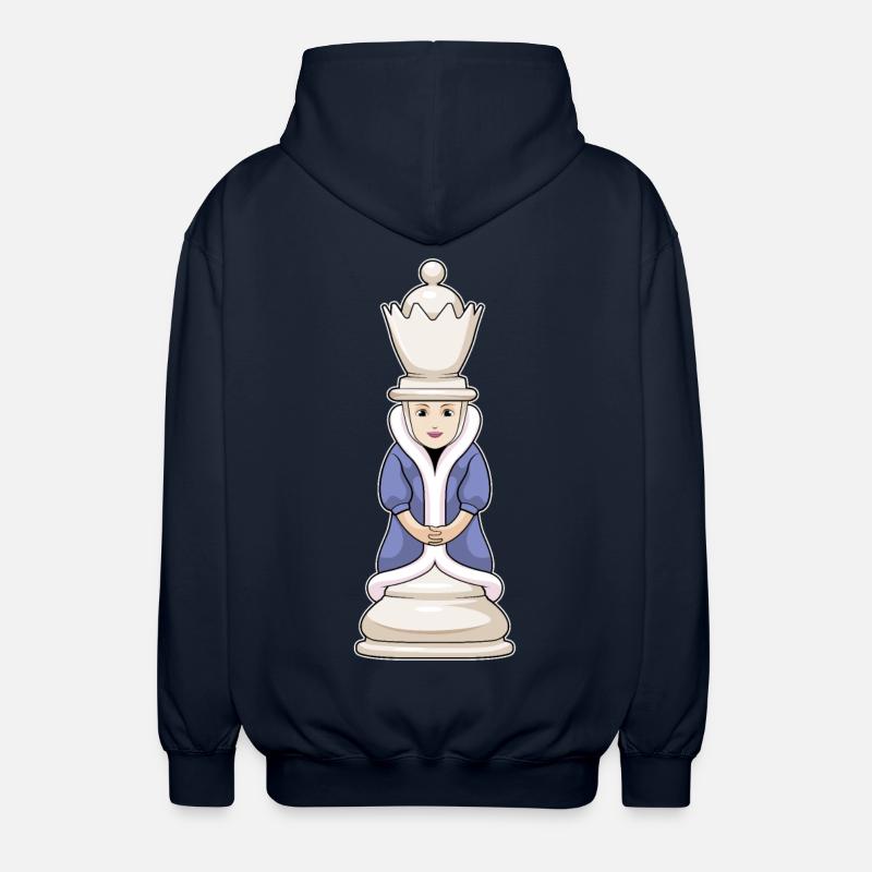Pièce d’échecs Queen Chess - Veste à capuche unisexe - marine