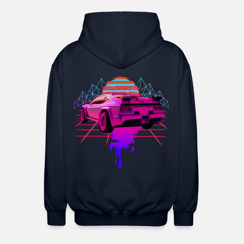 Retro Wave Racing Supercar - Veste à capuche unisexe - marine