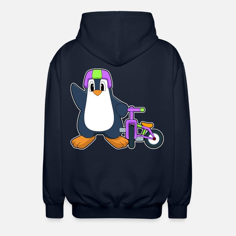 Vélo Pingouin - Veste à capuche unisexe - marine
