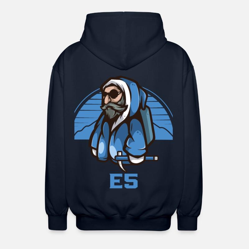 Alpenüberquerung E5 Alpenüberquerer - Unisex Kapuzenjacke - Navy