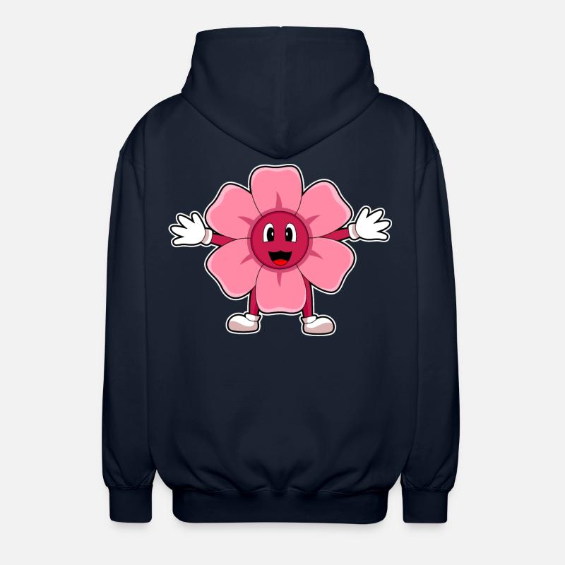 Fleur rose - Veste à capuche unisexe - marine