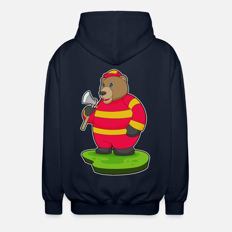 Hache de pompier ours - Veste à capuche unisexe - marine