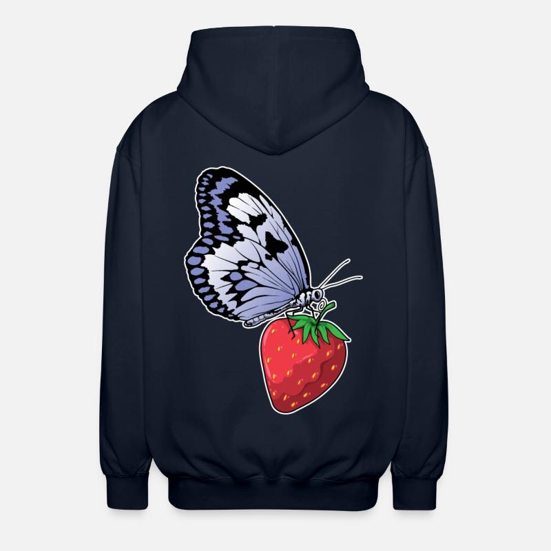 Fraise papillon - Veste à capuche unisexe - marine