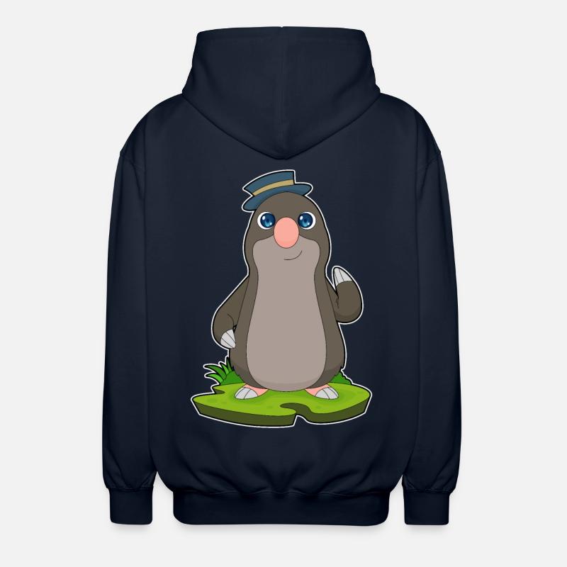Mole Hat - Unisex Hooded Jacket - navy