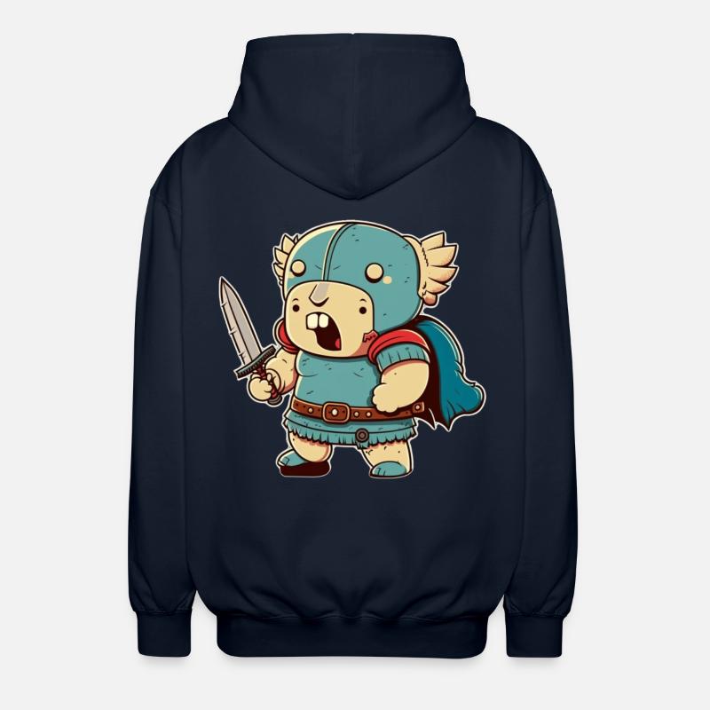 Guerrier fou avec épée - Veste à capuche unisexe - marine