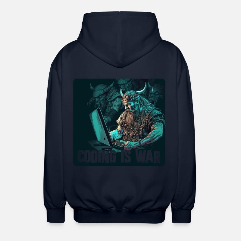 Programming Vikings - Unisex Hooded Jacket - navy