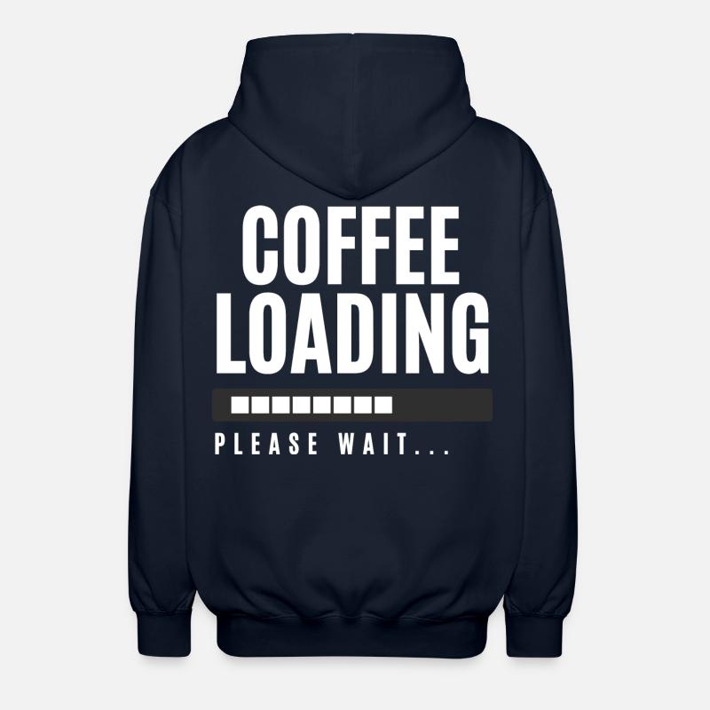 Kaffee wird geladen Bitte warten - Unisex Kapuzenjacke - Navy